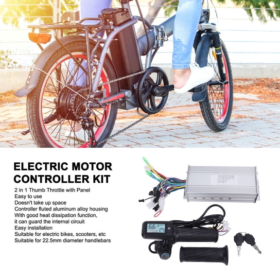 36V/48V, High-Speed Brushless Design LCD Display BLDC Motor Controller & Throttle Lock for 1000W Electric Bike Scooter