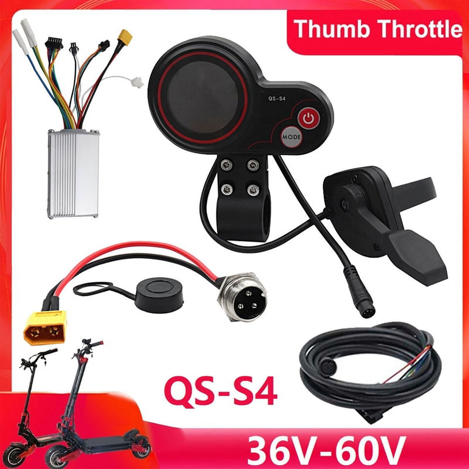 Elektrische Fiets Motor Controller Kit, Elektrische Motor 3 Modus Sine Wave 9 Buis Controller PAS Thumb Throttle LCD Meter Set 24V 36V 48V