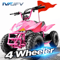 thumbnail image 1 of IVFJFV 36V Electric 4 Wheeler, Electric Four Wheeler with Rubber Tires, 500W Off-Road All-Terrain Featuring Dual Speed Adjust, Front Rear Shock Absorbers, Multiple Safety Protection Designs,PINK, 1 of 9