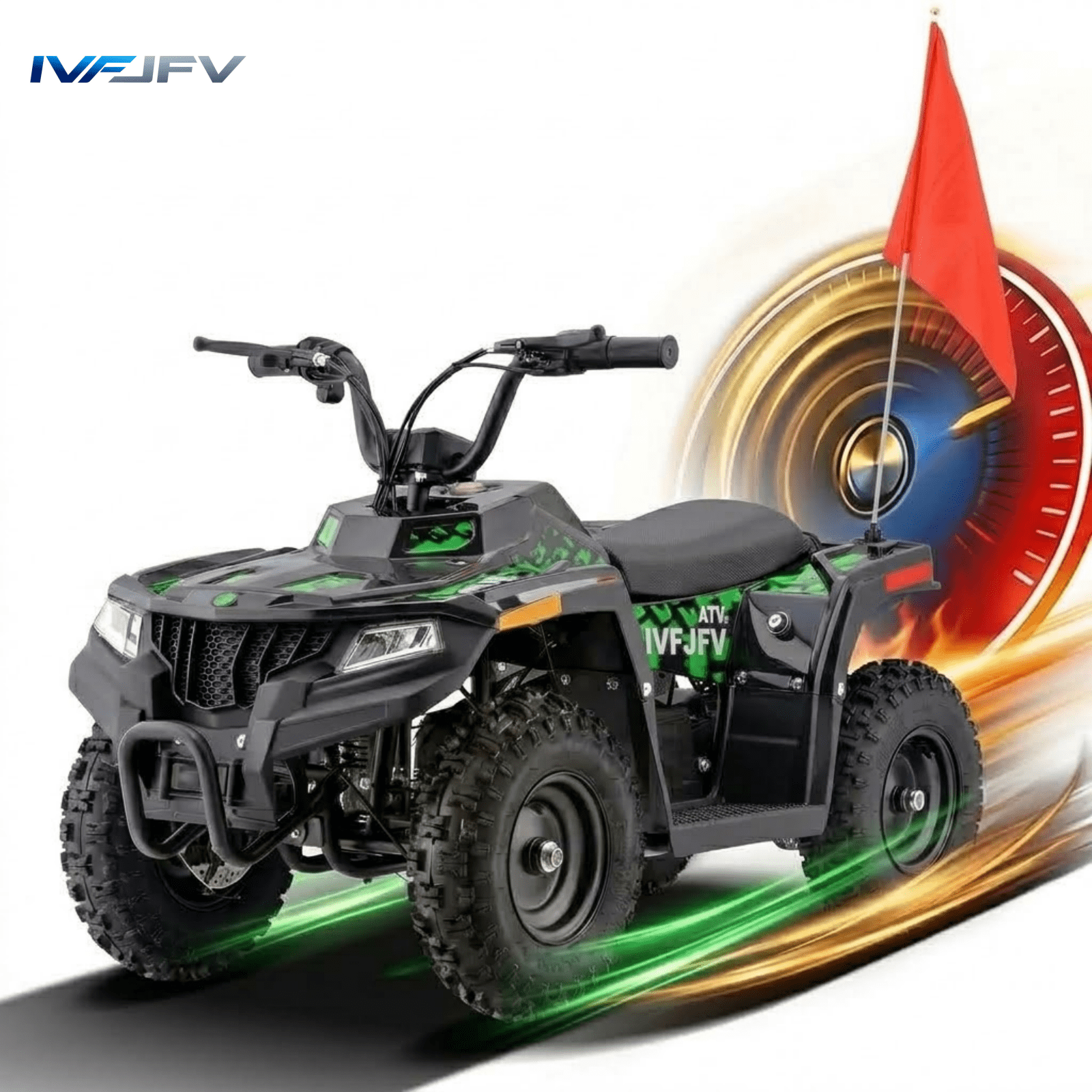Electric Wheel 36V Electric 500W Motor 4-Wheeler with Front & Rear Suspension, IVFJFV ...