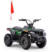 36V Electric 500W Motor 4-Wheeler with Front & Rear Suspension, IVFJFV Electric 4-wheel Off-Road Tires & Safety Flag & LED Headlights,Power Ride on Car for Age 8-14