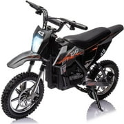 36V Electric Off-Road Motorcycle for Kids, 15.5MPH Fast Speed, Battery-Powered Dirt Bike with 350W Brushless Motor, Max Load 175 lbs, LED Light, Leather Seat, Disc Brake, Air-Filled Tires
