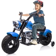 36V Electric Off-Road Motorcycle for Teens, 350W Brushless Dirt Bike with 16.5mph Speed, Music, Spring Suspension, Led Lights, and Leather Seat,Max Load 176lbs