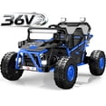 thumbnail image 1 of 36V Electric Ride On Car for Big Kids, 2 Seater 36V Powered Electric Ride on Toy with Rear Wheel Spring Suspension, Bluetooth, Music, Max 8.7 MPH, Kids Electric Vehicle for Boys Girls Ages 6+, Blue, 1 of 8