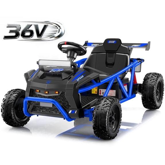 36V Ride On Car for Big Kids, Battery Powered Ride on Toy with Bluetooth, Music, Rear Wheel Spring Suspension, Max 9.3 MPH, Kids Electric Vehicle for Boys Girls