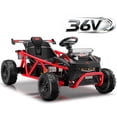 thumbnail image 1 of 36V Ride On Car for Big Kids, Battery Powered Ride on Toy with Bluetooth, Music, Rear Wheel Spring Suspension, Max 9.3 MPH, Kids Electric Vehicle for Boys Girls, 1 of 8