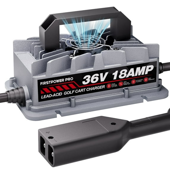 36V Golf Cart Charger for EZGO TXT & Medalist - 18A 750W Smart Charger with Auto Shutoff & Waterproof Design