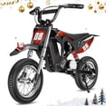 thumbnail image 1 of 36V Kids Electric Dirt Bike,Fast Speed Electric Motorcycle up to 16 mph & 10 Miles Long-Range, 3-Speed Modes, Twist Grip Throttle, Dual Suspension & Brakes for Kids Ride on Toys,Red, 1 of 8