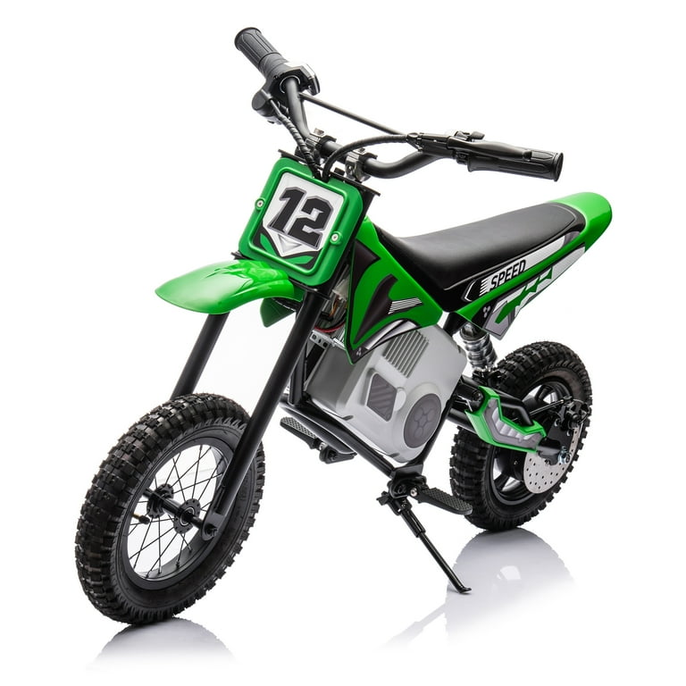 36V Kids Ride on Dirt Bike Kids Ride On 36V Electric Toy Motocross Motorcycle Dirt Bike w 15.53MPH MAX Speed Electric Motorcycle for Kids w Inflatable Tires Rate Display Disc Brakes Green
