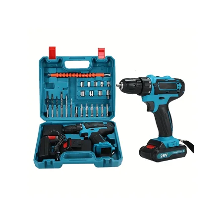 36V Lithium-Ion Rechargeable Drill Driver - Electric Tool Set For Home And DIY Projects - Handheld Screwdriver With LED Light And Variable Speed Control