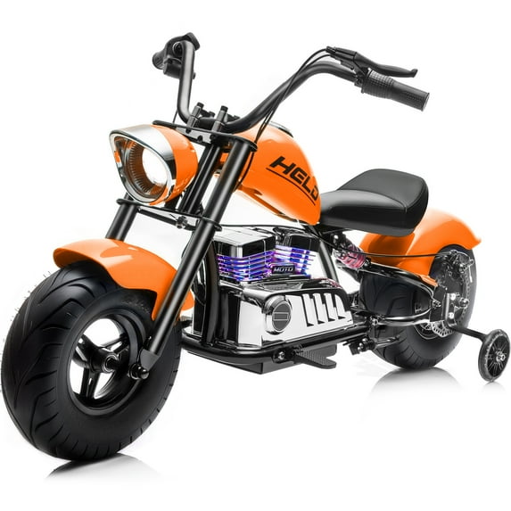 36V Ride on Motorcycle for Kids, Powered Electric Motorcycle Bike with Speed up to 15.5MPH, Kids Motocycle with PU Seat/Bluetooth, Ride on Toy for Kids Boys Girls Ages 8-14, Orange