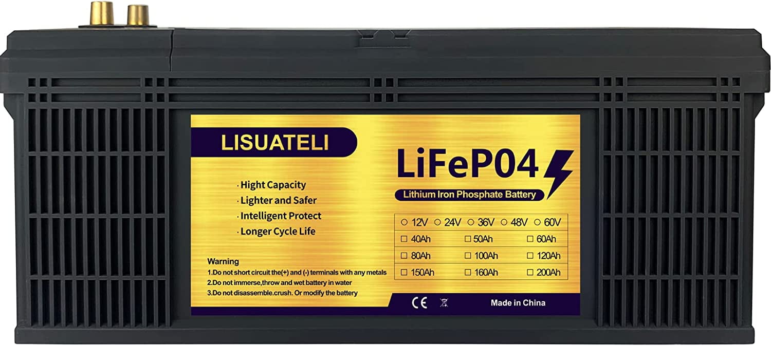 48v 100Ah LiFePO4 Battery Deep Cycle Lithium iron phosphate Rechargeable  Battery Built-in BMS Protect Charging and Discharging High Performance for