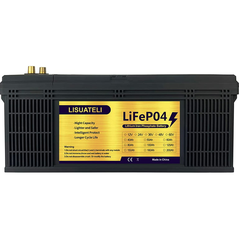 36V100Ah LiFePO4 Battery Deep Cycle Lithium iron phosphate Rechargeable  Battery Built-in BMS Protect Charging and Discharging High Performance for  Golf Cart EV RV Solar Energy Storage Battery 