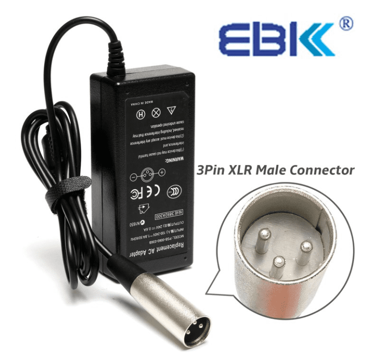 36W 24V Electric Scooter Charger Cable for eZip 400 450 500 750 E750 ...