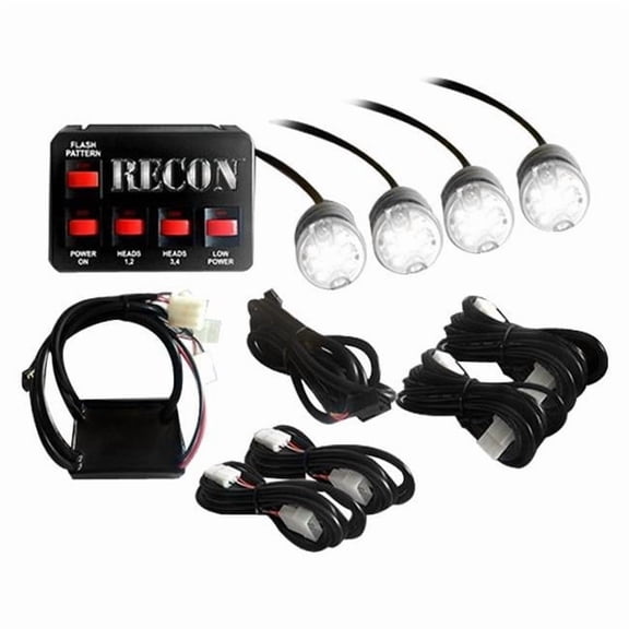 36W 4-Bulb Professional Grade LED Clear Strobe Light Kit