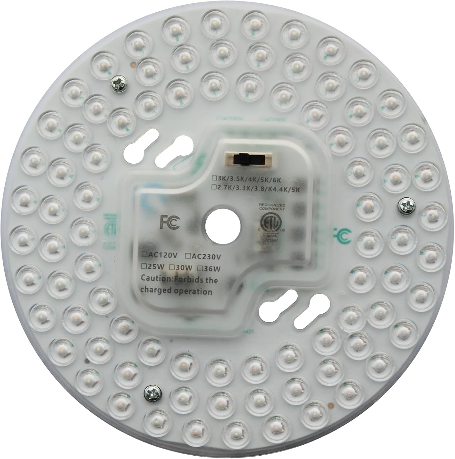 36W 5CCT Dimmable LED Ceiling Fan Flush Mount Light Engine Retrofit Kit