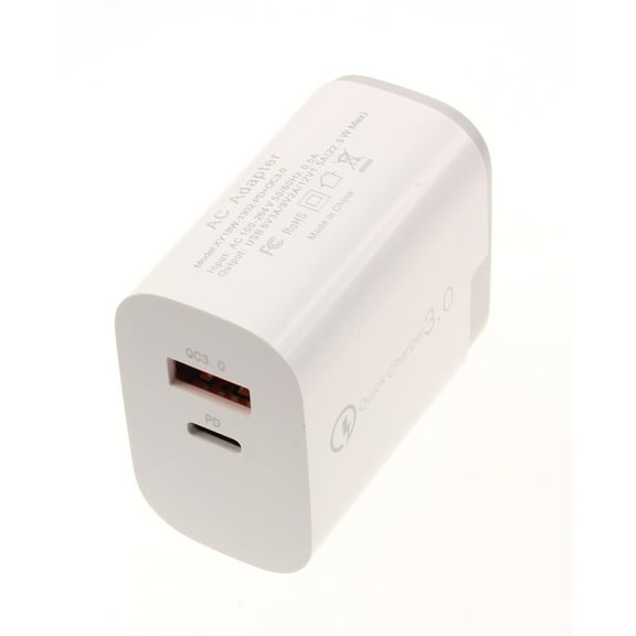 36W Fast Home Charger for BLU S91/Pro - 2-Port USB Type-C Port Travel Wall Power