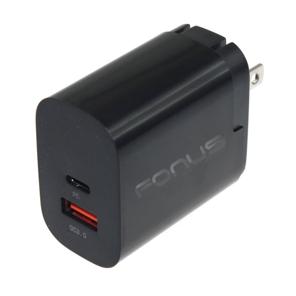 36W Fast Home Charger for Cricket Icon 6/5/4/3 - 2-Port USB Type-C Port Travel Wall Power