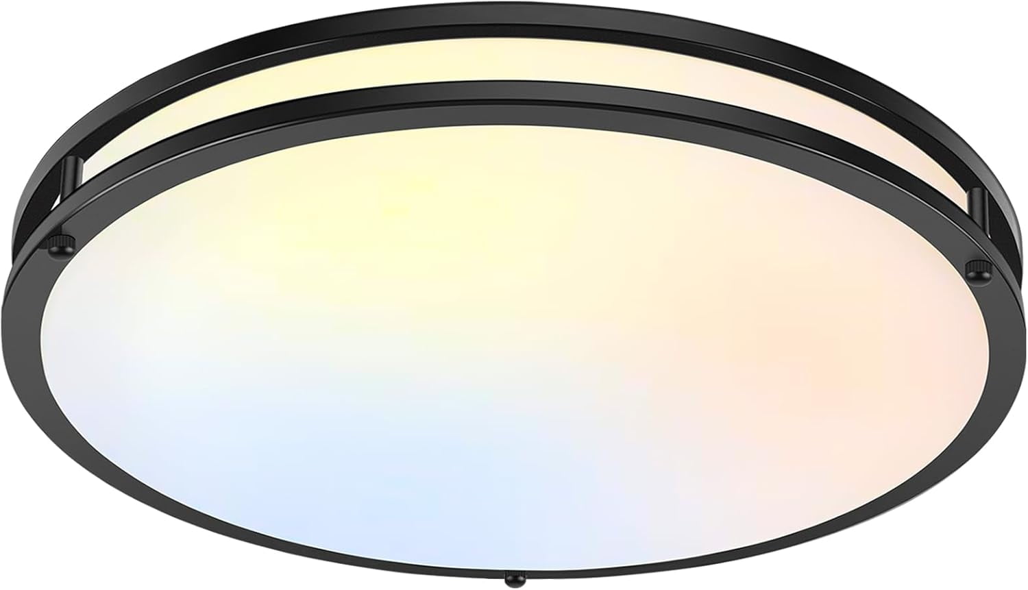 DLLT 48W Dimmable LED Ceiling Light Fixture Flush Surface Mount, 20 Inch Round Remote Control Lighting, 3 Light Color Changeable For Dining Room, Living Room, Bedroom, Office, Hotel