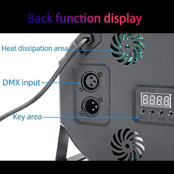 36W LED Par Light Stage Light Corded RGB 36W with Sound Activated Control DJ Wedding Party(2 Packs)
