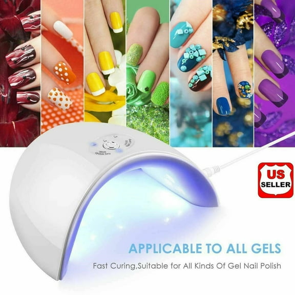 36W LED UV Nail Polish Dryer Lamp Gel Acrylic Curing Light Spa Professional Kit