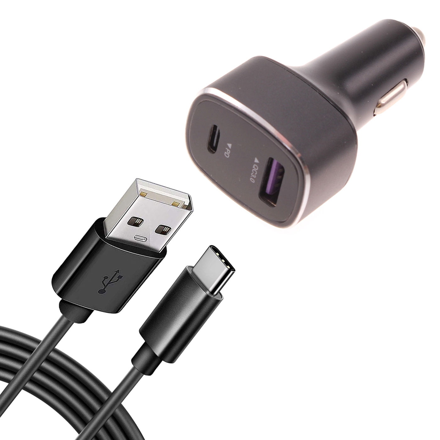 36W PD Fast Car Charger 6ft USBC Cable For Motorola Moto G 5G (2022)/G 