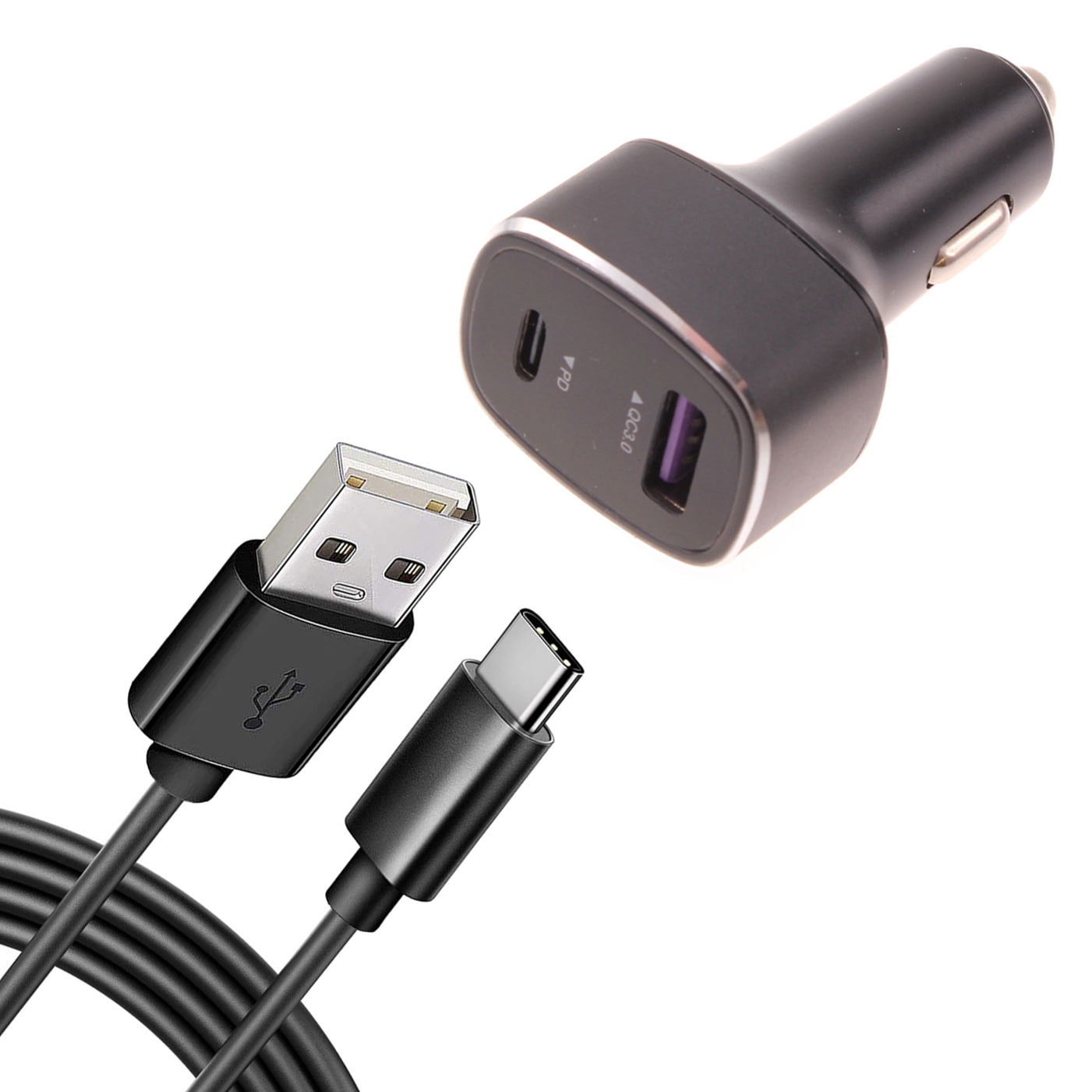 36W PD Fast Car Charger for Google Pixel 8/Pro Phones 6ft USBC Cable