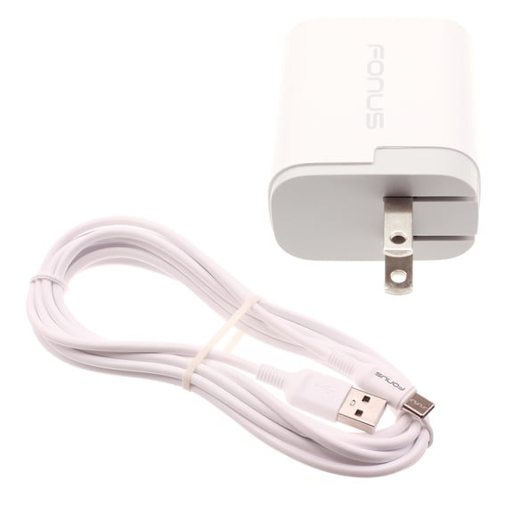 36W PD Home Charger Compatible With Samsung Galaxy A14 5G/A24/A34 5G/A54 5G - Fast Type-C 6ft Long Cable USB-C Power Cord QC3.0 Adapter