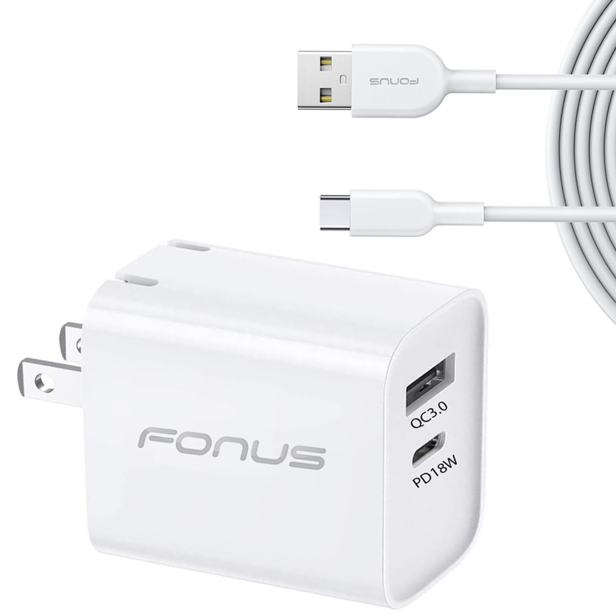 36W PD Home Charger for Samsung Galaxy S24/Ultra/Plus Phone - Fast Type-C 6ft Long Cable USB-C Power Cord QC3.0 Adapter Wall for Galaxy S24/Ultra/Plus