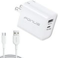 thumbnail image 1 of 36W PD Home Charger for TCL TAB 10s 10.1/TABMAX 10.4 - Fast Type-C 6ft Long Cable USB-C Power Cord QC3.0 Adapter Wall for TCL TAB 10s 10.1/TABMAX 10.4, 1 of 6