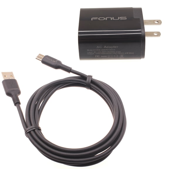 36W PD Home Charger For Verve Connect, ZMax 11 - Fast Type-C 6ft Long Cable USB-C Power Cord QC3.0 Adapter Wall AC Plug Wire for Consumer Cellular Verve Connect, ZMax 11