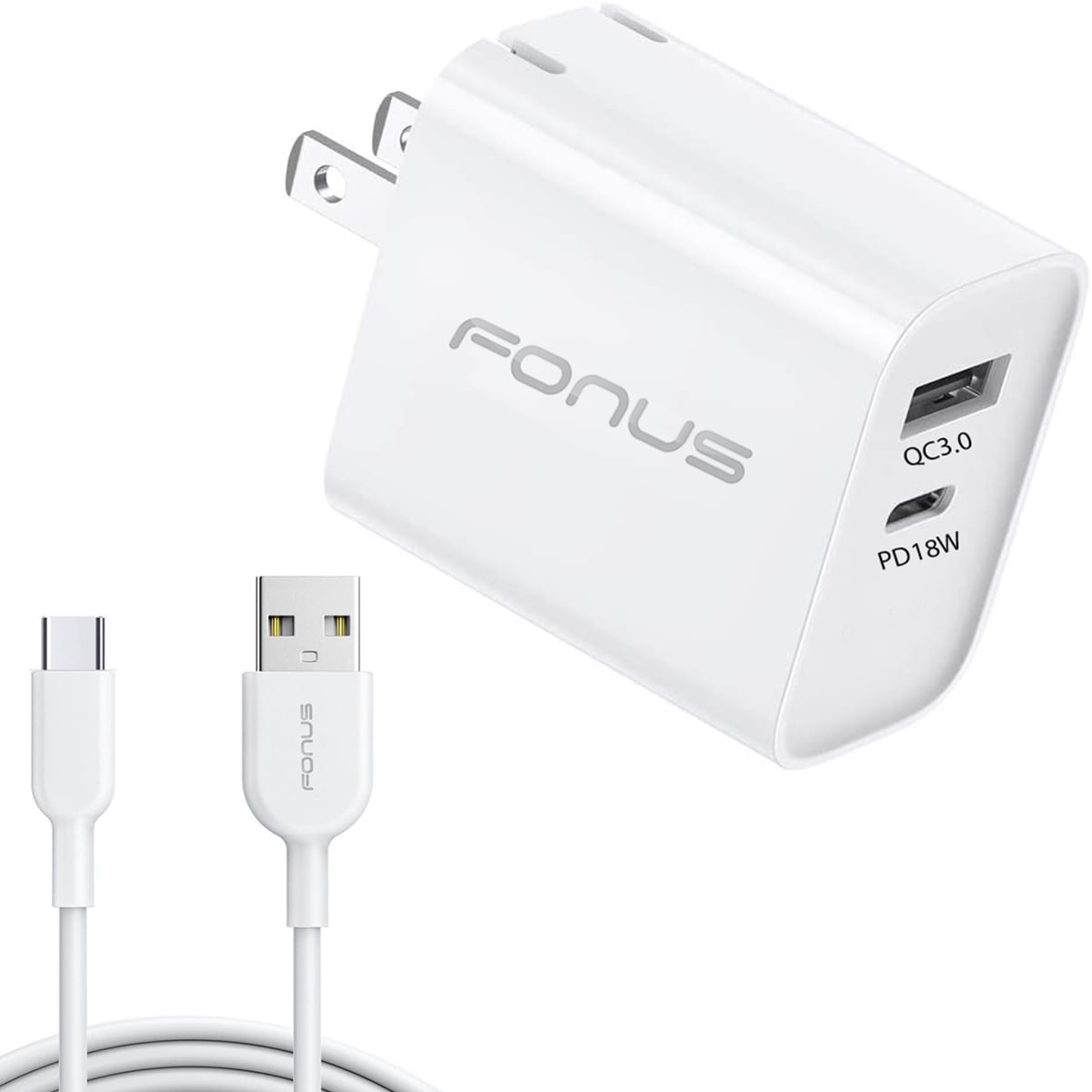 36W PD Home Charger for Nokia G90/G100/G300/G310 5G - Fast Type-C 6ft Long Cable USB-C Power Cord QC3.0 Adapter for Nokia G90/G100/G300/G310 5G