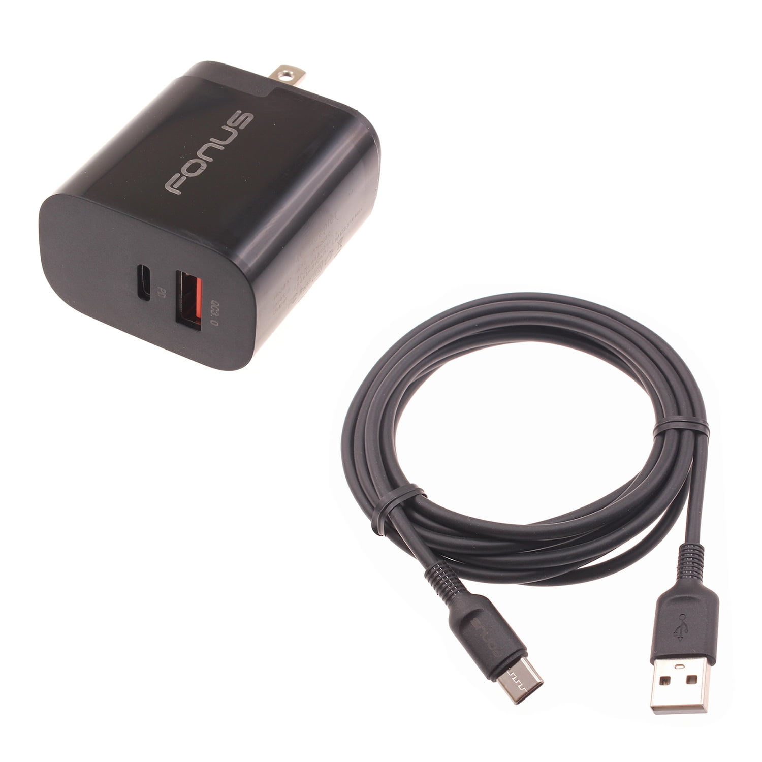 36W PD Home Charger for Nokia T20/T21 - Fast Type-C 6ft Long Cable USB-C Power Cord QC3.0 Adapter Wall AC Plug