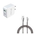 thumbnail image 1 of 36W Quick Home Charger w 6ft Metal USB Cable E9N for Samsung Galaxy S6 Edge+ Edge S7 Active S5 Active, S4 Active (GT-i9295) S3 On5 Express Prime Note Edge Core Prime 5 4 3 2 Mega 2, J7 J5 J3, 1 of 11