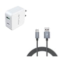 thumbnail image 1 of 36W Quick Home Charger w MicroUSB 6ft USB Cable A7L for Samsung Galaxy J7 Sky Pro Mega SGH-M819, V (2017) J3 V, Prevail LTE Grand Prime, Perx, S7 Edge S6 Edge+ Edge Active S5 Active, 1 of 11