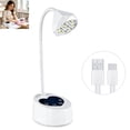 thumbnail image 1 of 36W Rechargeable UV Nail Lamp, Lotus Flower Shape Gel Nail Light with Auto Sensor Heart Base, Portable Desktop Nail Dryer for Gel Polish Press On Nails Nail Tips DIY Home Salon Manicure Tools,White, 1 of 10