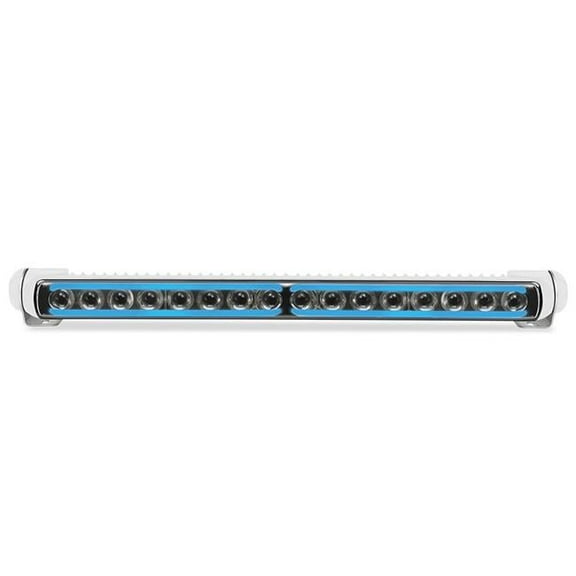 36W Sea Hawk-470 Pencil Beam Light Bar with Blue Edge Light & White Housing