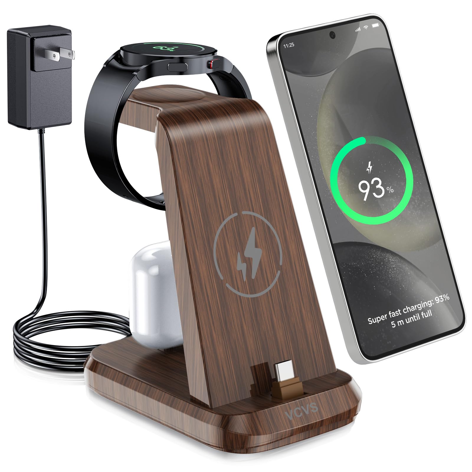 36W USB C Super Fast Charging Station for Samsung Phones Watches