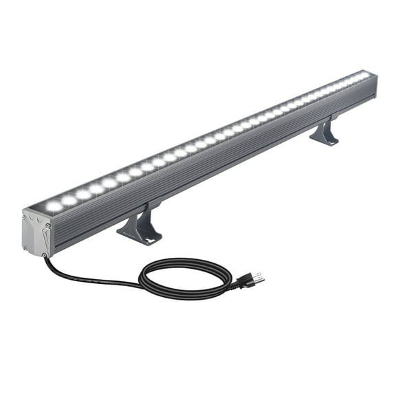 36W Wall Washer Lights, 5000K Daylight White Linear Flood Light, 3.2ft/40 120V LED Light Bar, IP65 Waterproof Outdoor lamp for Landscape, Church, Ads, Yard, Garden