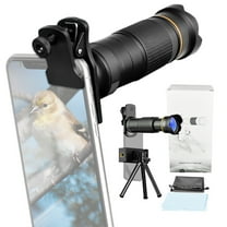 36X Phone Telephoto Lens Kit With Mini Tripod Phone Clip Phone Holder Lens Bag Cleaning Cloth For Hiking Camping Wildlife Observation Moon Sports Game Concert Watching