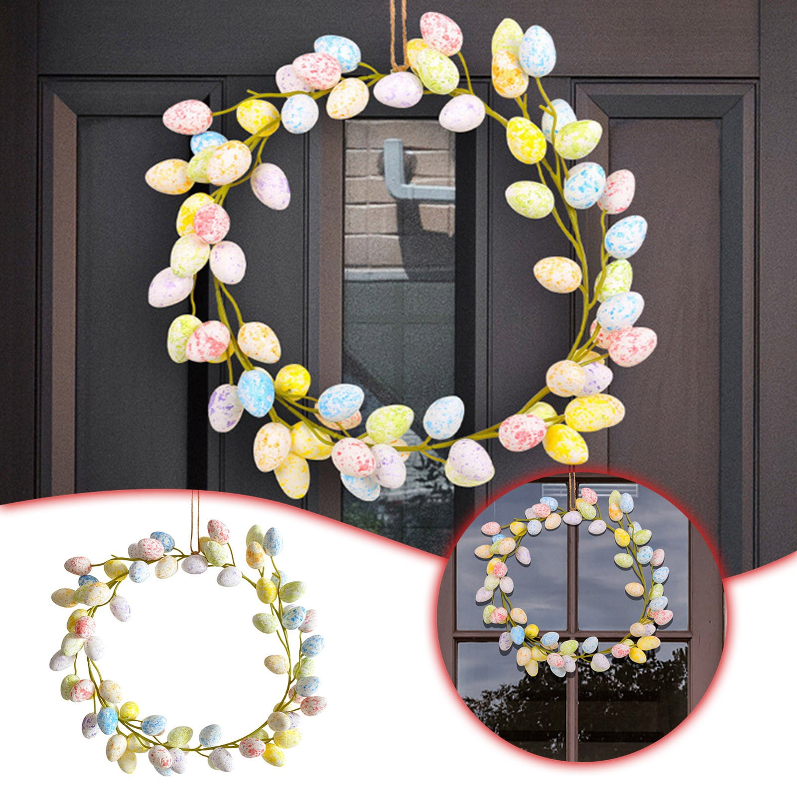 36cm Easter Egg Garland Easter Decorations Home Party Decoration Door