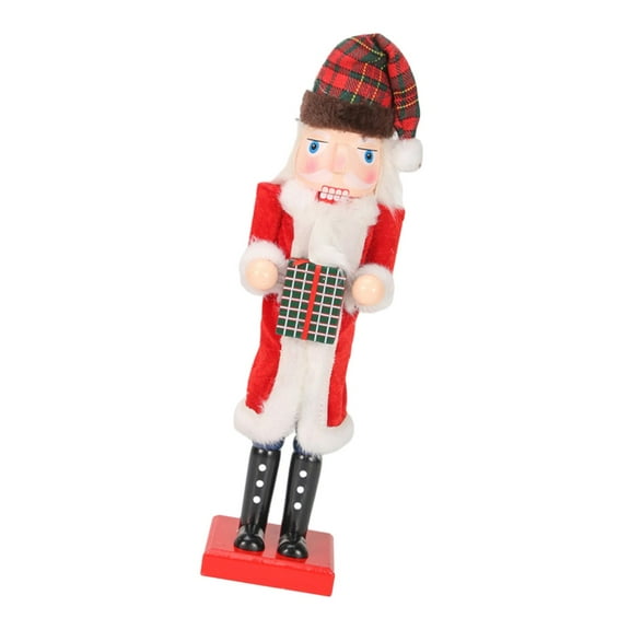 36cm Wooden Nutcracker Ornament Nutcracker Crafts Home Decor Holiday Present Party Favors Xmas Desktop Decoration Nutcracker Soldier Statue Santa Claus