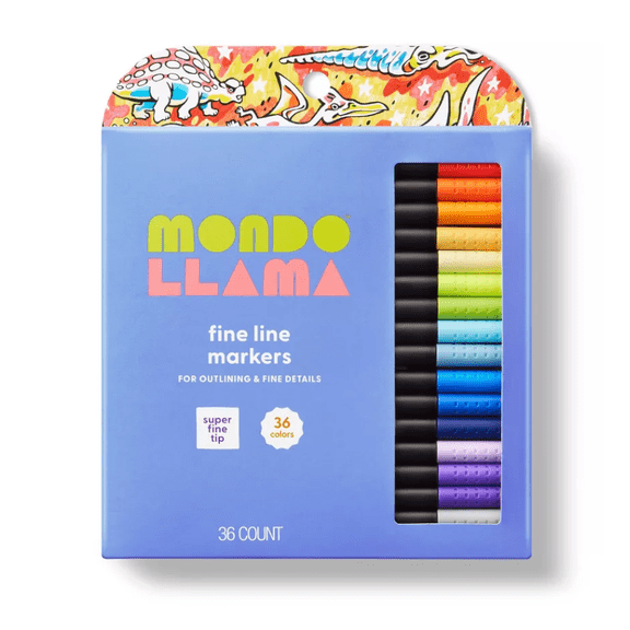 36ct Markers Super Fine Tip Classic Colors - Mondo Llama
