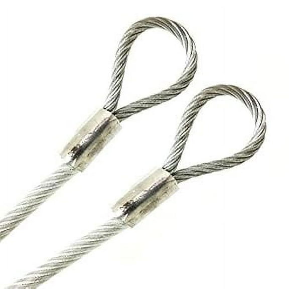 36ft Order To Size 3/16 Galvanized Steel Cable CLEAR Vinyl Coated To 1/4 Made To Order In USA