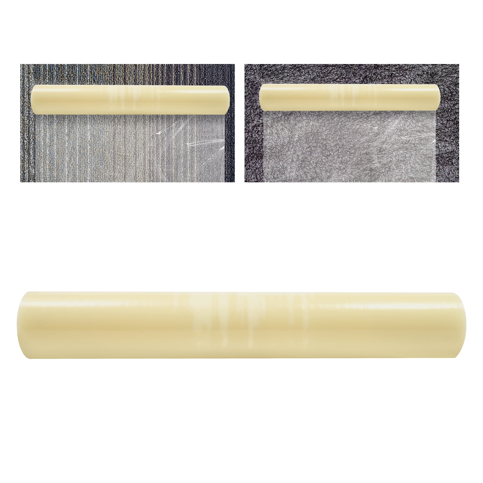 36in*500ft Carpet Protector Film, Clear Self Adhesive Floor Protector ...
