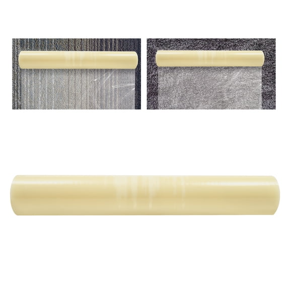 36in*500ft Carpet Protector Film, Clear Self Adhesive Floor Protector Tape, Temporary Floor Covering
