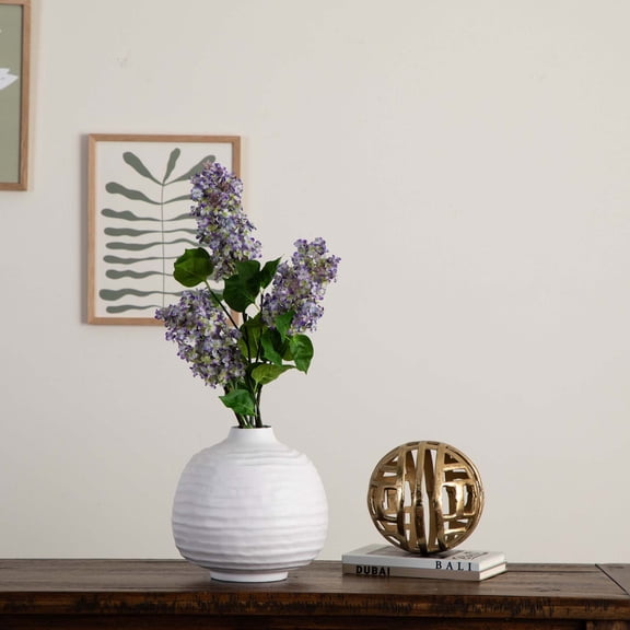 Nearly Natural Bendable Lilac Artificial Floral Stem Sprays - 36" - Set of 3 - Purple