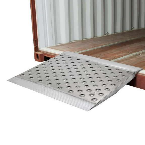 36in L x 36in W Heavy Duty Aluminum Punch Plate Shipping Container Ramp - 8,000 lb. Capacity