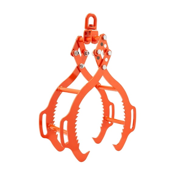 36in Log Lifting Tongs  4-Claw Solid Steel Log Grapple with Swivel Head, Heavy Duty Firewood Tongs for Wood Stove, Fireplace & Log Splitting