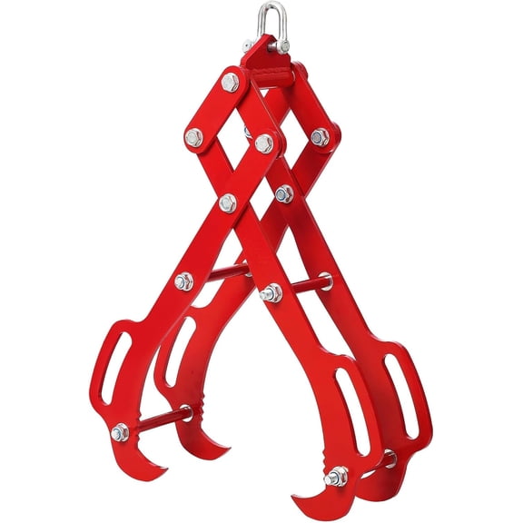 36in Log Lifting Tongs,4 Claw Timber Heavy Duty Solid Steel,Tractor Grapple,Wooden Tongs,Swivel Dragging Steel Tongs Log Lifting,Lumber Skidding Tongs Logging Grabber